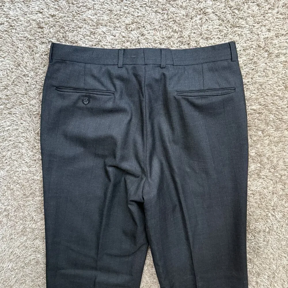 Vintage Calvin Klein Dark Grey Wool Suit Union Made USA Men’s Size 39R / 30x30